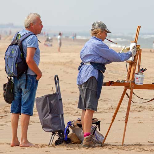 schildercursus-domburg schildercursus op het strand Domburg