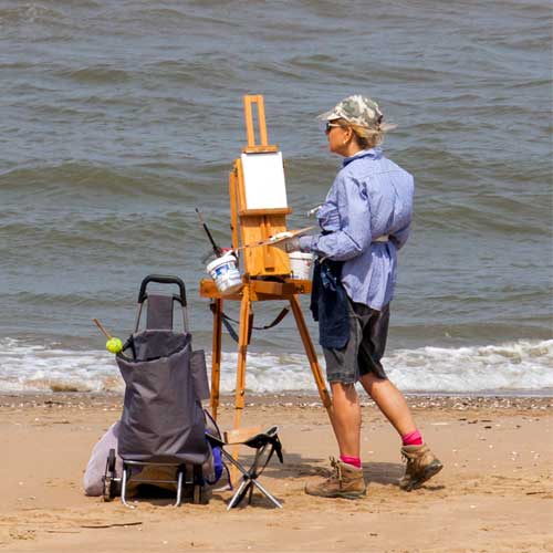 Zee schilderen schilderen aan zee Zeeuwse licht